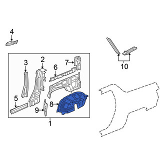 Honda OE - Rear Left Wheel Housing Side Panel