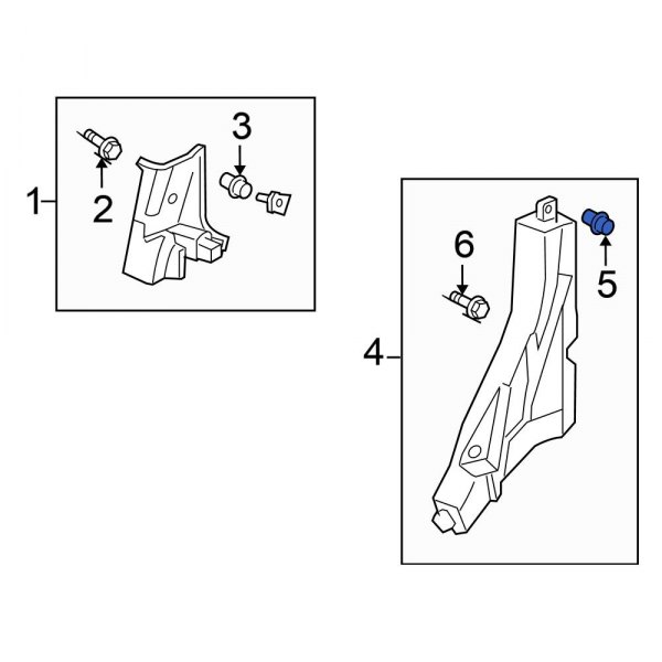 Body C-Pillar Trim Panel Clip