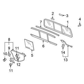 Honda OE - Rear Body & Floor - Glass & Hardware