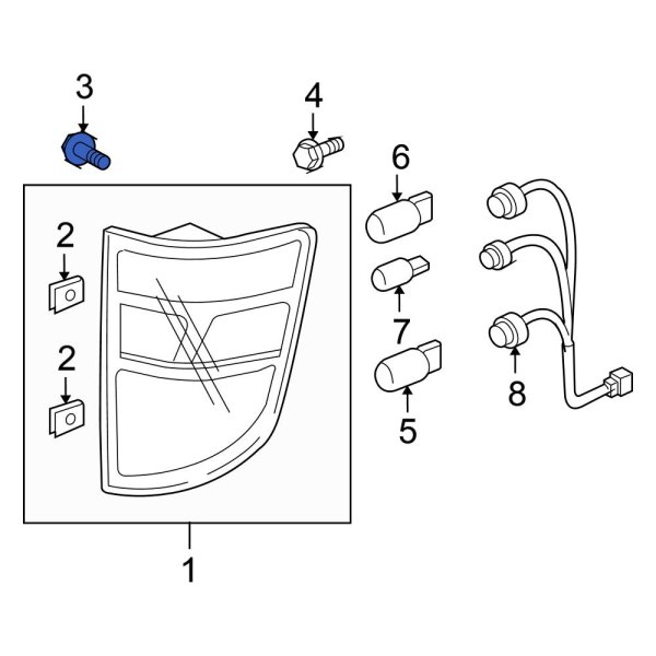 Tail Light Bolt