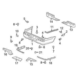 Honda OE - Rear Bumper - Bumper & Components