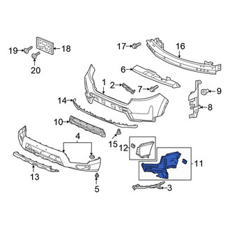 Honda OE - Front Right Bumper Trim