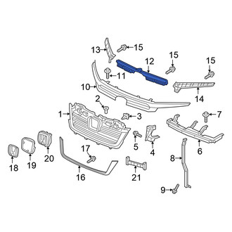 Honda OE - Center Grille Molding Bracket