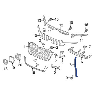 Honda OE - Grille Reinforcement Bracket