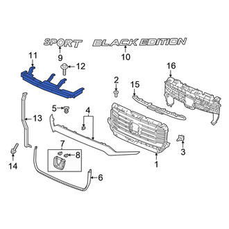 Honda OE - Front Center Bumper Cover Support Rail
