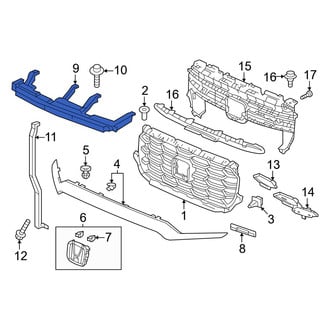 Honda OE - Front Center Bumper Cover Support Rail
