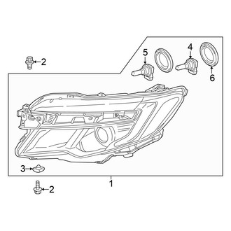 Honda OE - Front Lamps - Headlamp Components (Halogen), (RTL / Sport)