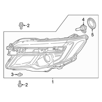Honda OE - Front Lamps - Headlamp Components (LED), (Black Edition / RTL-E)