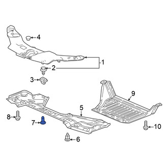 Honda OE - Radiator Support Splash Shield Bolt