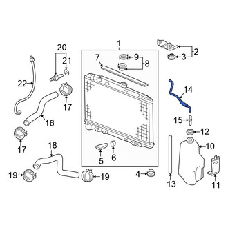 Honda OE - Upper Engine Coolant Reservoir Hose