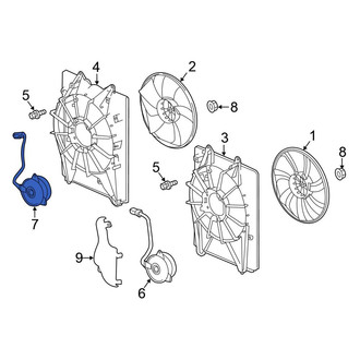 Honda OE - Right Engine Cooling Fan Motor