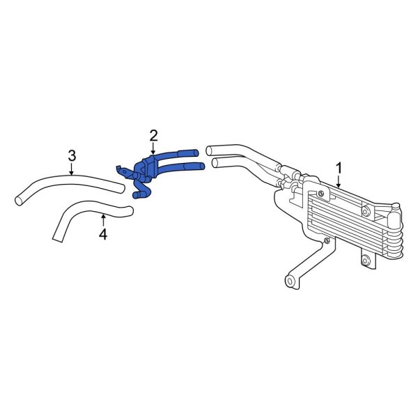 Honda OE 252205J8010 Automatic Transmission Oil Cooler Tube