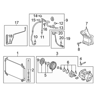 Honda OE - Air Conditioner & Heater - Condenser, Compressor & Lines