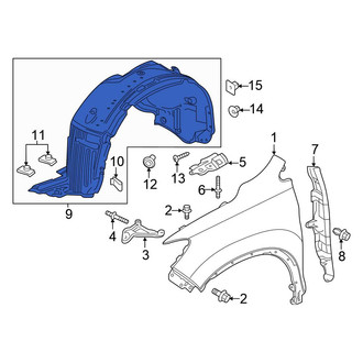 Honda OE - Front Left Fender Splash Shield