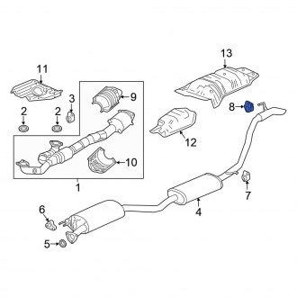 Honda Ridgeline OEM Exhaust Parts | Systems, Tips, Pipes — CARiD.com