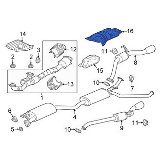 Honda OE - Rear Floor Pan Heat Shield