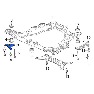 Honda OE - Front Left Suspension Subframe Reinforcement Bracket