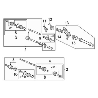 Honda OE - Front Suspension - Drive Axles