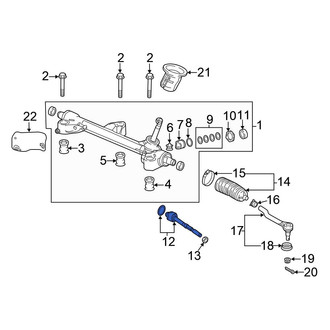 Honda OE - Right Outer Steering Tie Rod End