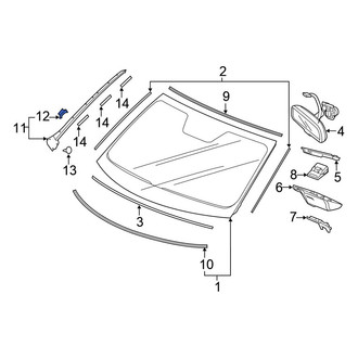 Honda OE - Windshield Molding Clip