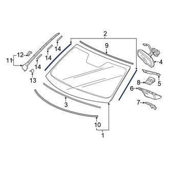 Honda OE - Front Windshield Frame Weatherstrip Seal