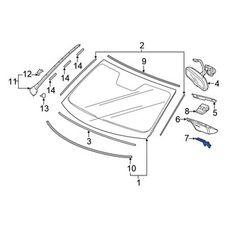 Honda OE - Front Interior Rear View Mirror Cover