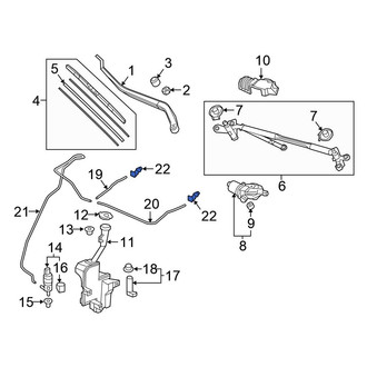 Honda OE - Front Windshield Washer Nozzle