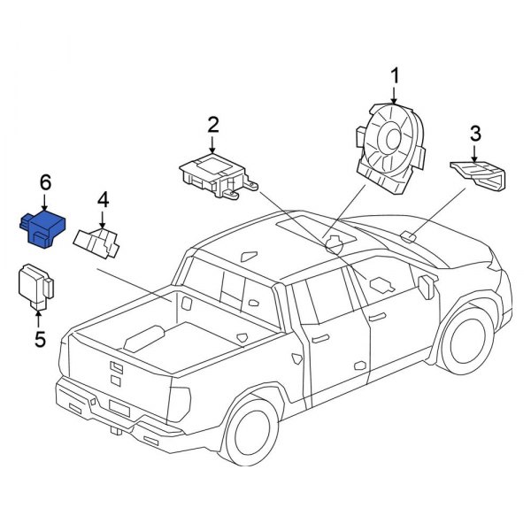 Honda OE 77975T6AJ11 Rear Air Bag Impact Sensor