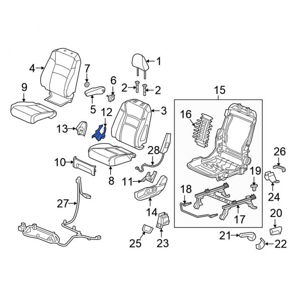 Seat Back Recliner Adjustment Mechanism Cover