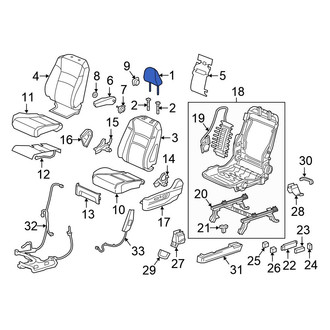 Honda OE - Front Right Headrest