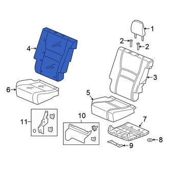 Honda OE - Rear Right Seat Back Cushion Cover