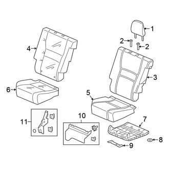 Honda OE - Seats & Tracks - Rear Seat Components (40% Side, Cushions & Covers), (RTL)