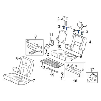 Honda OE - Rear Left Headrest Guide