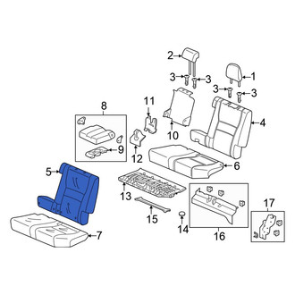 Honda OE - Rear Left Seat Back Cushion Cover