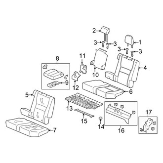 Honda OE - Seats & Tracks - Rear Seat Components (60% Side, Cushions & Covers), (RTL)