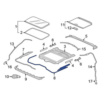 Honda OE - Left Sunroof Cable