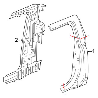 Honda OE - Pillars, Rocker & Floor - Lock Pillar