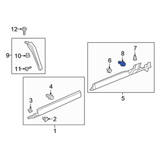 Honda OE - Rocker Panel Molding Clip