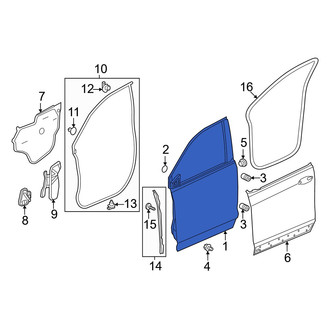 Honda OE - Front Left Door Shell