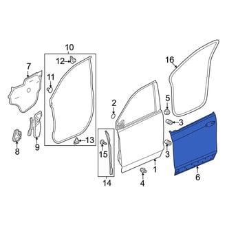 Honda OE - Front Left Outer Door Outer Panel