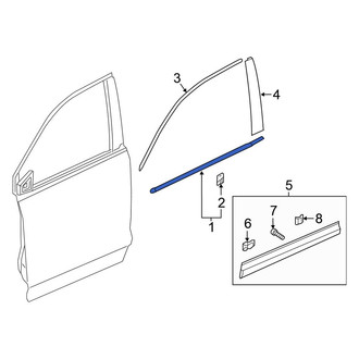 Honda OE - Front Right Door Belt Molding