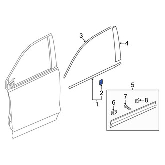 Honda OE - Door Belt Molding Clip