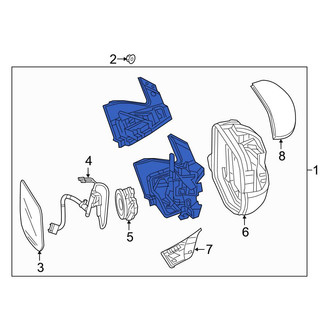 Honda OE - Front Left Door Mirror