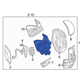 Honda OE - Front Left Door Mirror