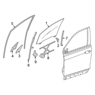Honda OE - Front Door - Glass & Hardware