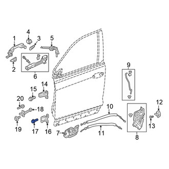 Honda OE - Front Lower Outer Door Hinge Bolt