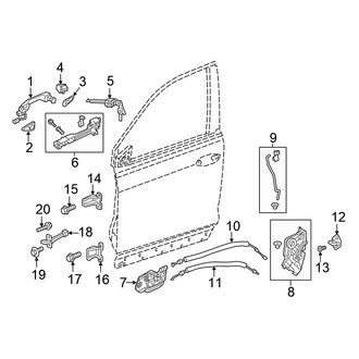 Honda OE - Front Door - Lock & Hardware