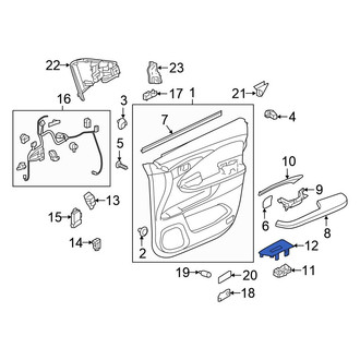 Honda OE - Front Left Door Switch Trim Panel