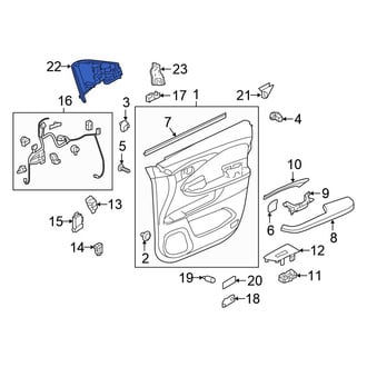 Honda OE - Front Left Door Mirror Trim Ring