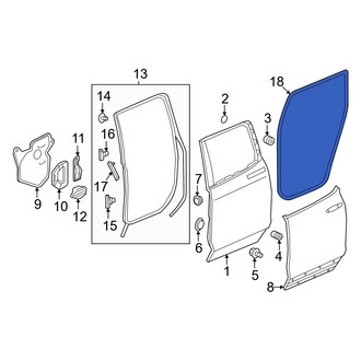 Honda OE - Rear Inner Door Seal